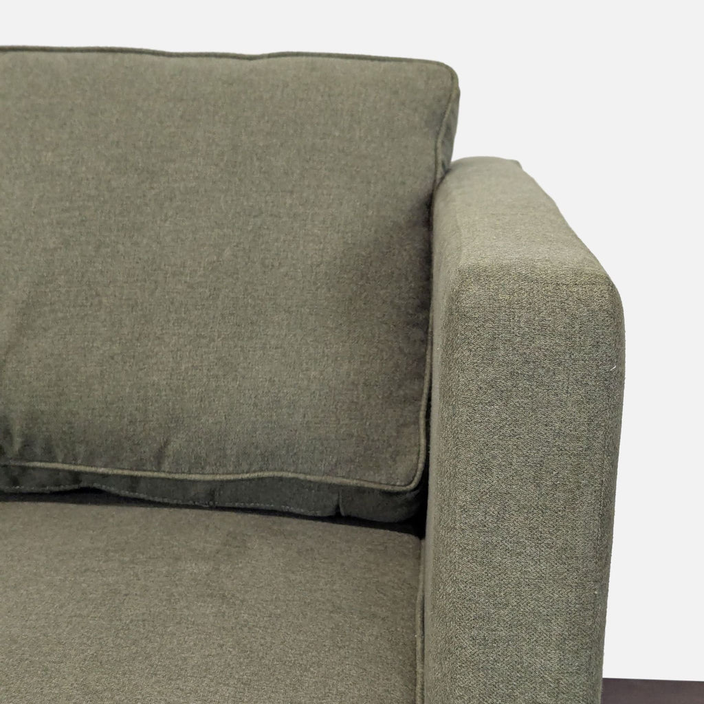 Joybird Preston Green Sectional Sofa with Chaise - Modern Design