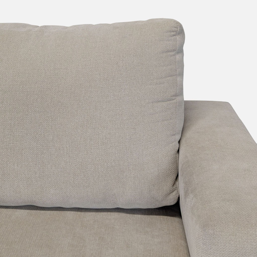 Living Spaces Beige Sectional Sofa with Chaise – Comfortable, Modern and Spacious