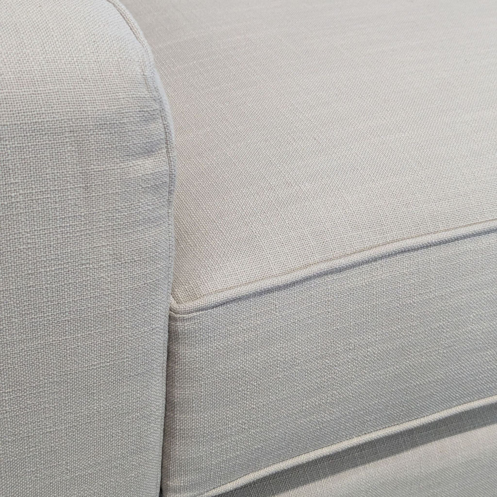 Modern Beige 3-Seat Sofa with Tufted Back and Square Arms