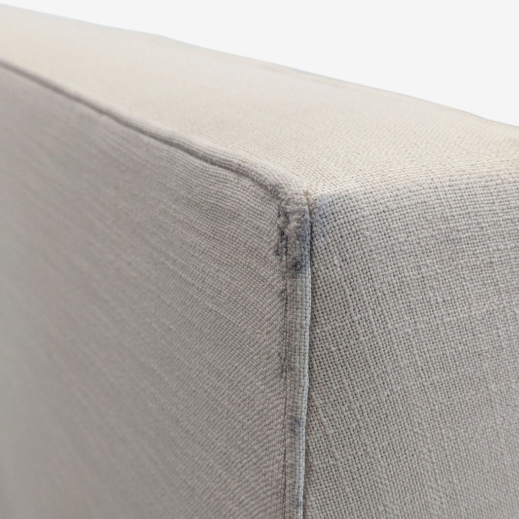 Modern Beige 3-Seat Sofa with Tufted Back and Square Arms