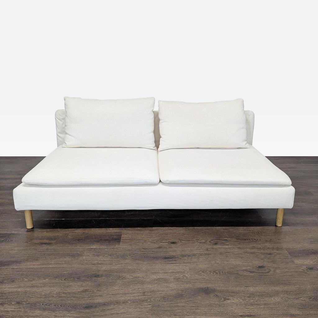 Ikea Söderhamn Modern White Loveseat Sofa – Minimalist Design, Comfortable Seating - Accepted Offer (20.21% discount)
