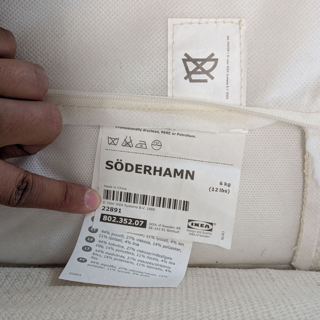 Ikea Söderhamn Modern White Loveseat Sofa – Minimalist Design, Comfortable Seating