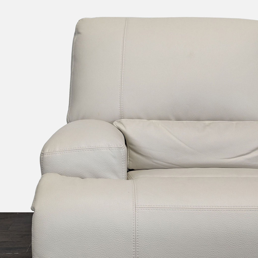 Ikea 3-Seat Cream Leather Reclining Sofa – Comfortable and Stylish