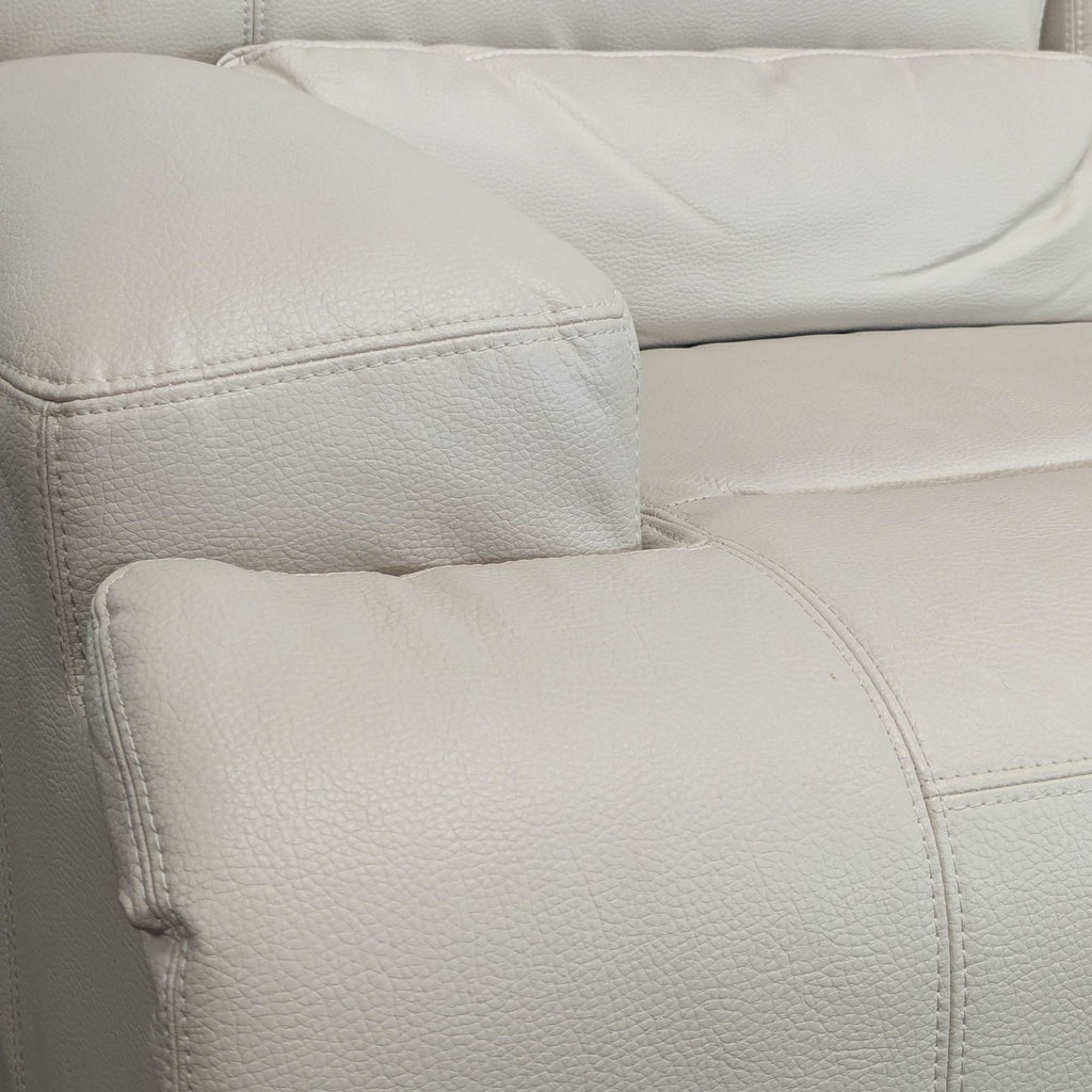 Ikea 3-Seat Cream Leather Reclining Sofa – Comfortable and Stylish