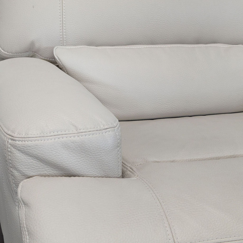 Ikea VÄNNÄS Beige Leather Lounge Recliner Chair