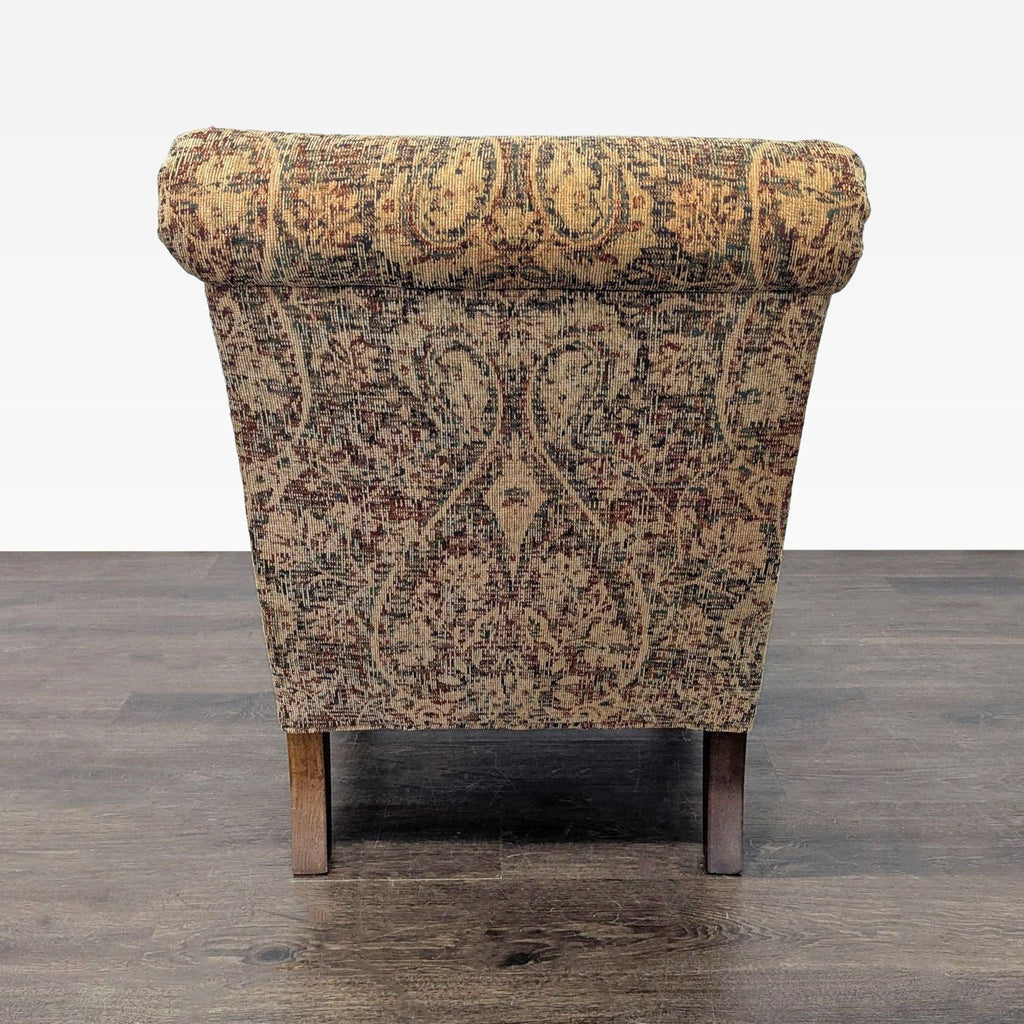 Lee Industries Patterned Lounge Chair with Wooden Legs