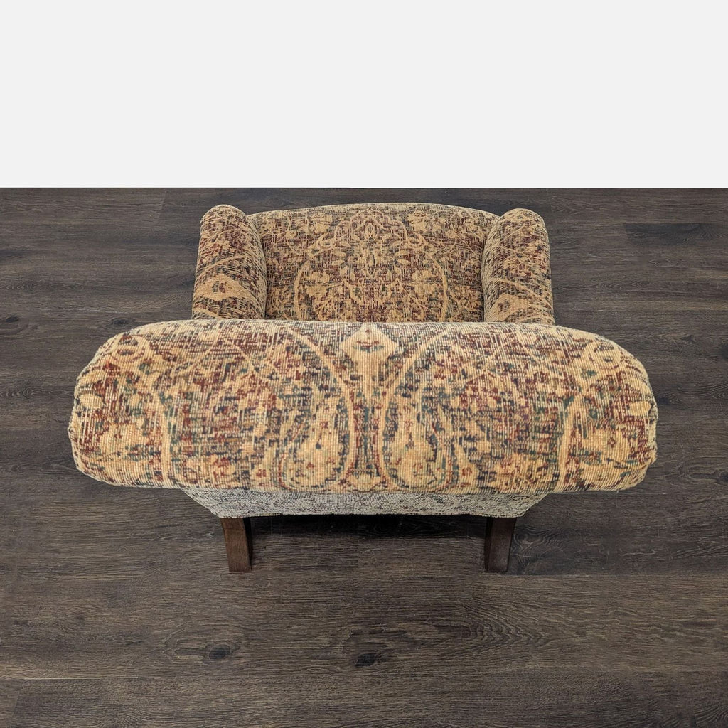 Lee Industries Patterned Lounge Chair with Wooden Legs
