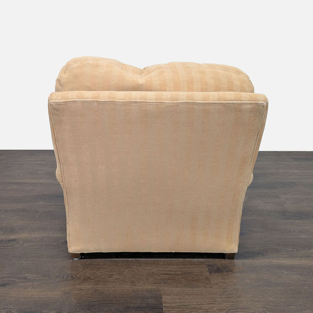 Crate & Barrel Beige Striped Lounge Chair