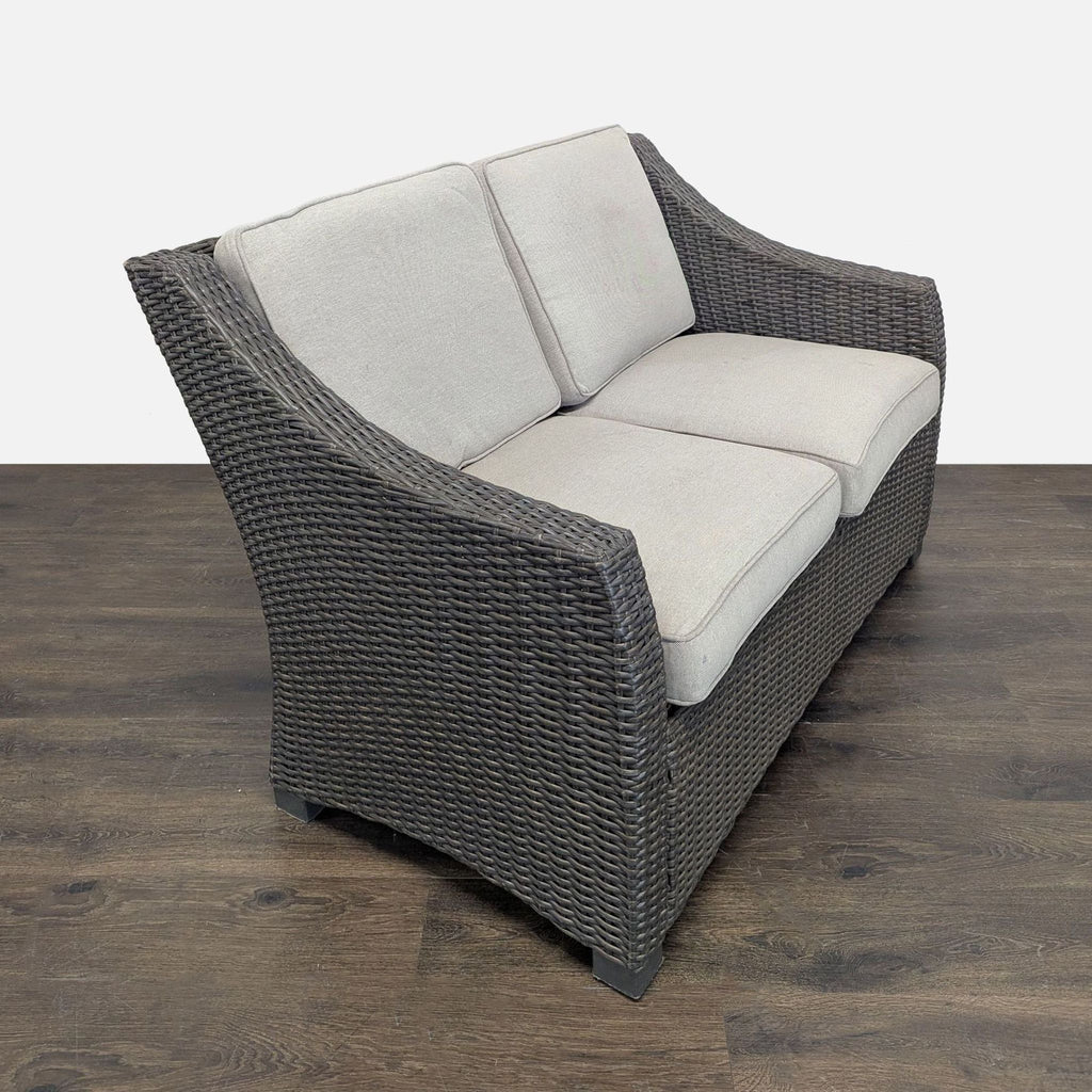 Threshold Outdoor All Weather Wicker Loveseat Chair with Cushions - Accepted Offer (21.05% discount)