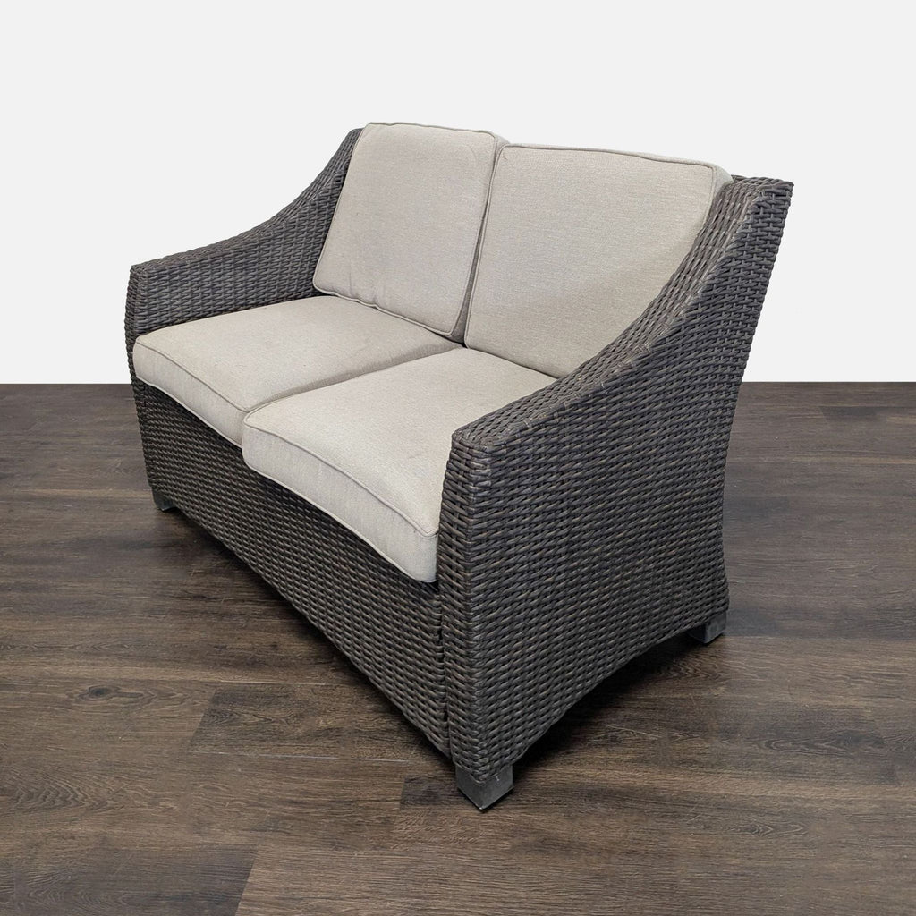 Threshold Outdoor All Weather Wicker Loveseat Chair with Cushions - Accepted Offer (21.05% discount)