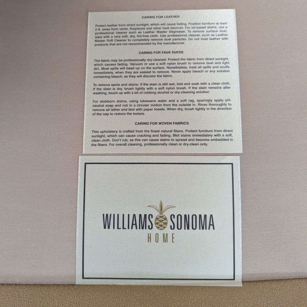 Williams Sonoma Home Tan Lounge Chair with Nailhead Trim