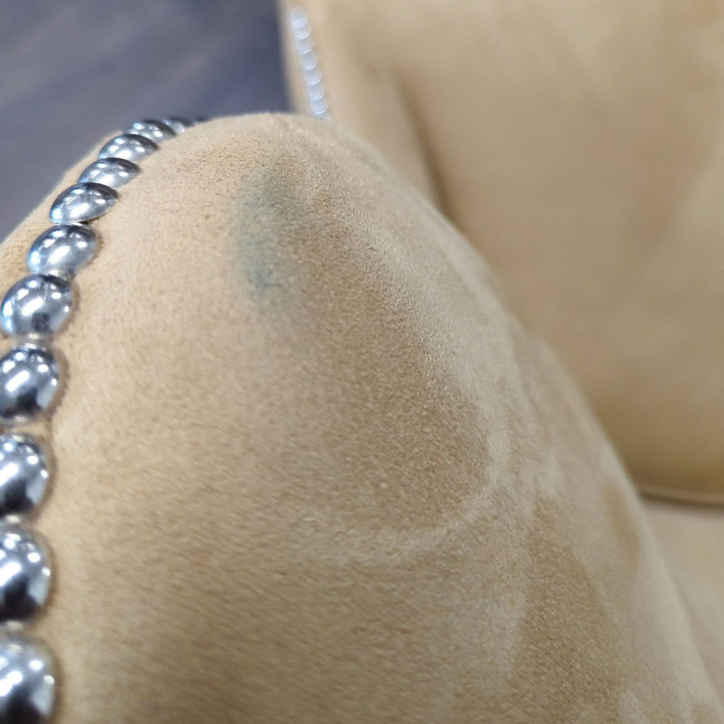 Williams Sonoma Home Tan Lounge Chair with Nailhead Trim