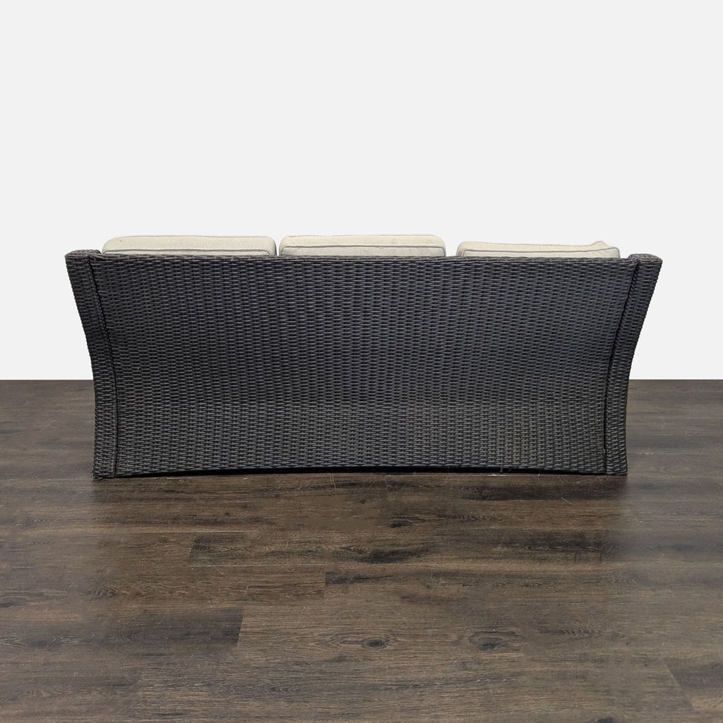 Threshold Outdoor All Weather Wicker 3-Seater Sofa with Cushions