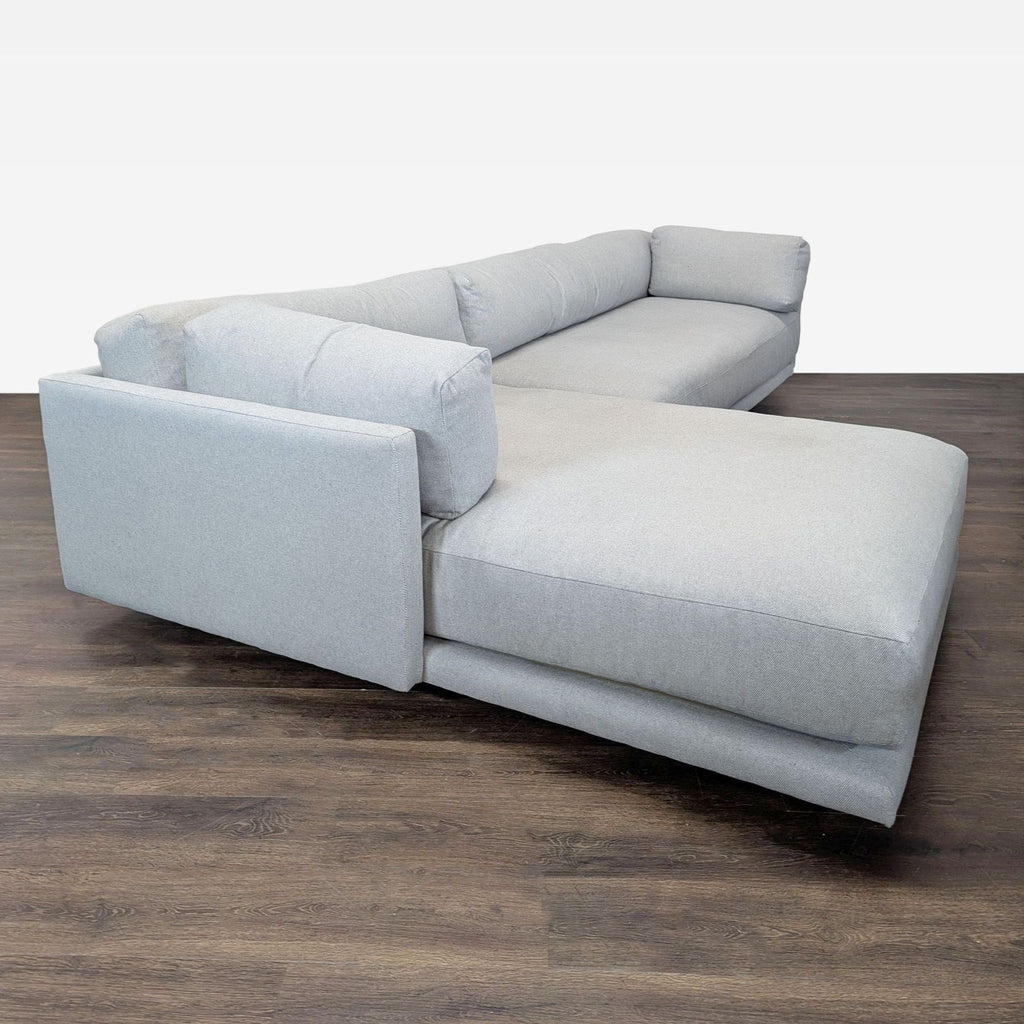 Blu Dot Sunday Modern Light Gray Sectional Sofa with Chaise