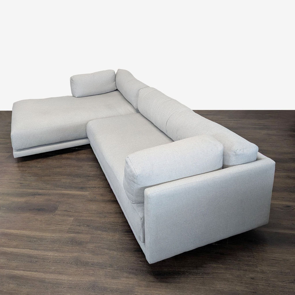Blu Dot Sunday Modern Light Gray Sectional Sofa with Chaise