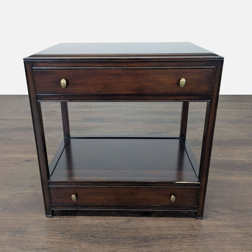 1. Modern Restoration Hardware end table with sleek lines, suited for contemporary living rooms or bedrooms.