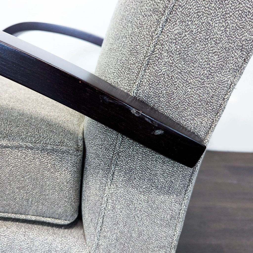 Room & Board Sloan Modern Lounge Chair with Curved Wood Arms