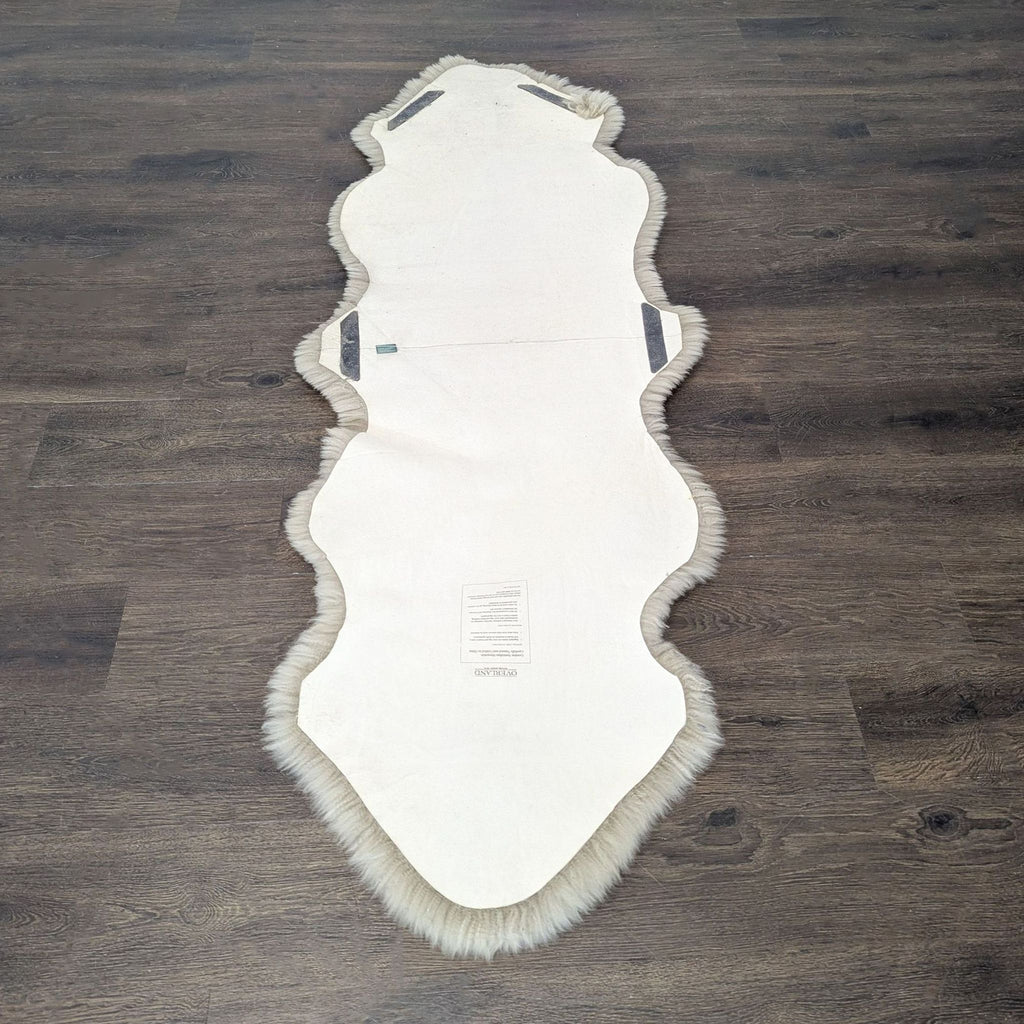 Overland Sheepskin Runner Rug – Soft Beige, Natural Shape