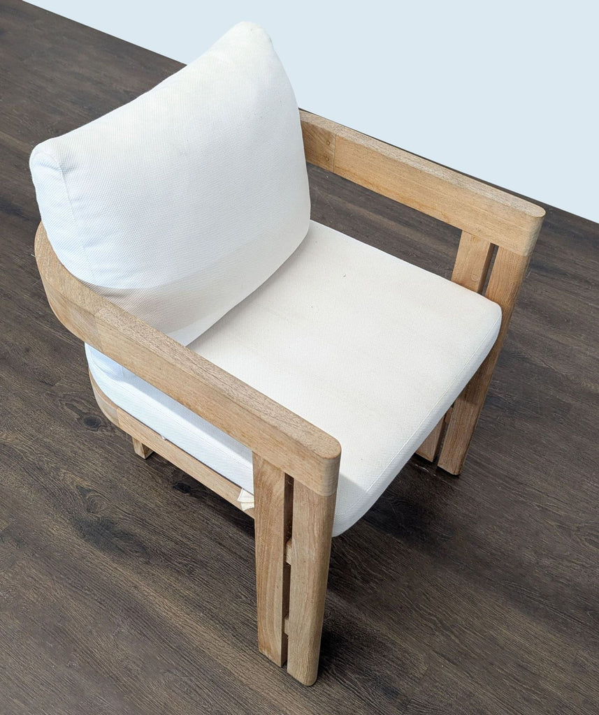 Restoration Hardware Matira Teak Armchair with White Cushions - Accepted Offer (28.69% discount)