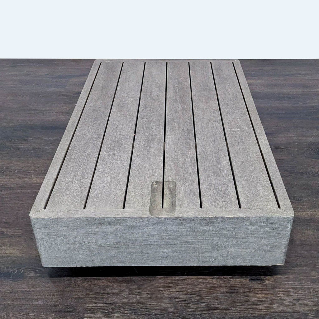 Restoration Hardware Maya Weathered Teak Modern Outdoor Coffee Table