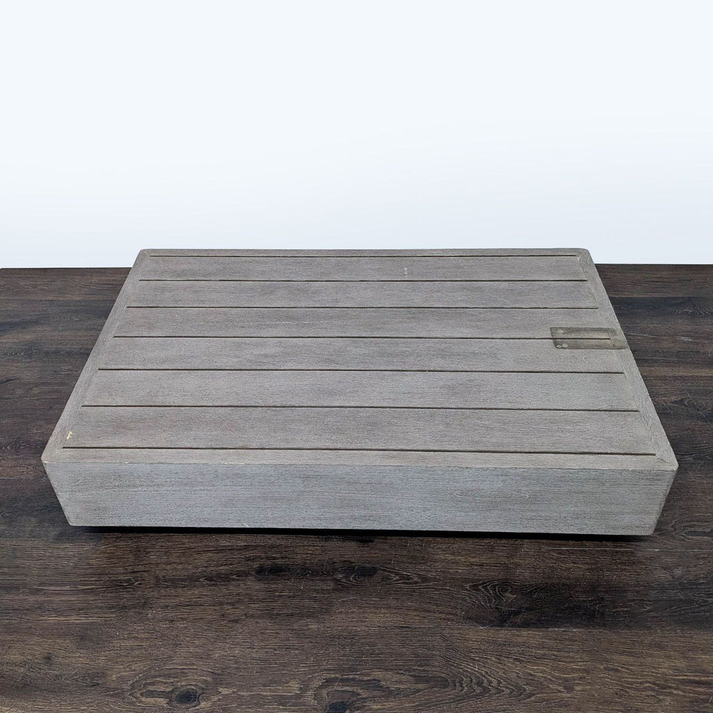 Restoration Hardware Maya Weathered Teak Modern Outdoor Coffee Table