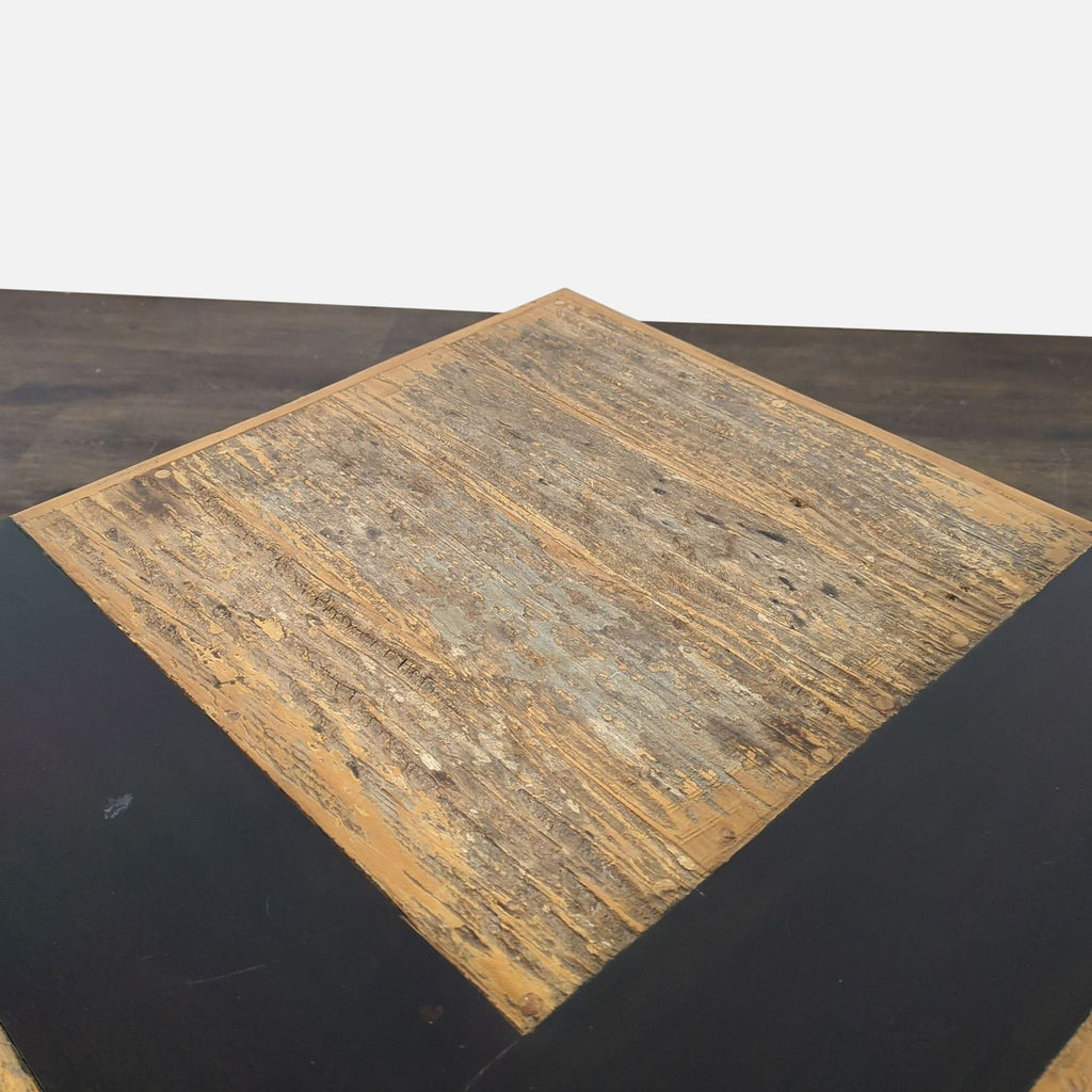 Wood Contrast Square Coffee Table