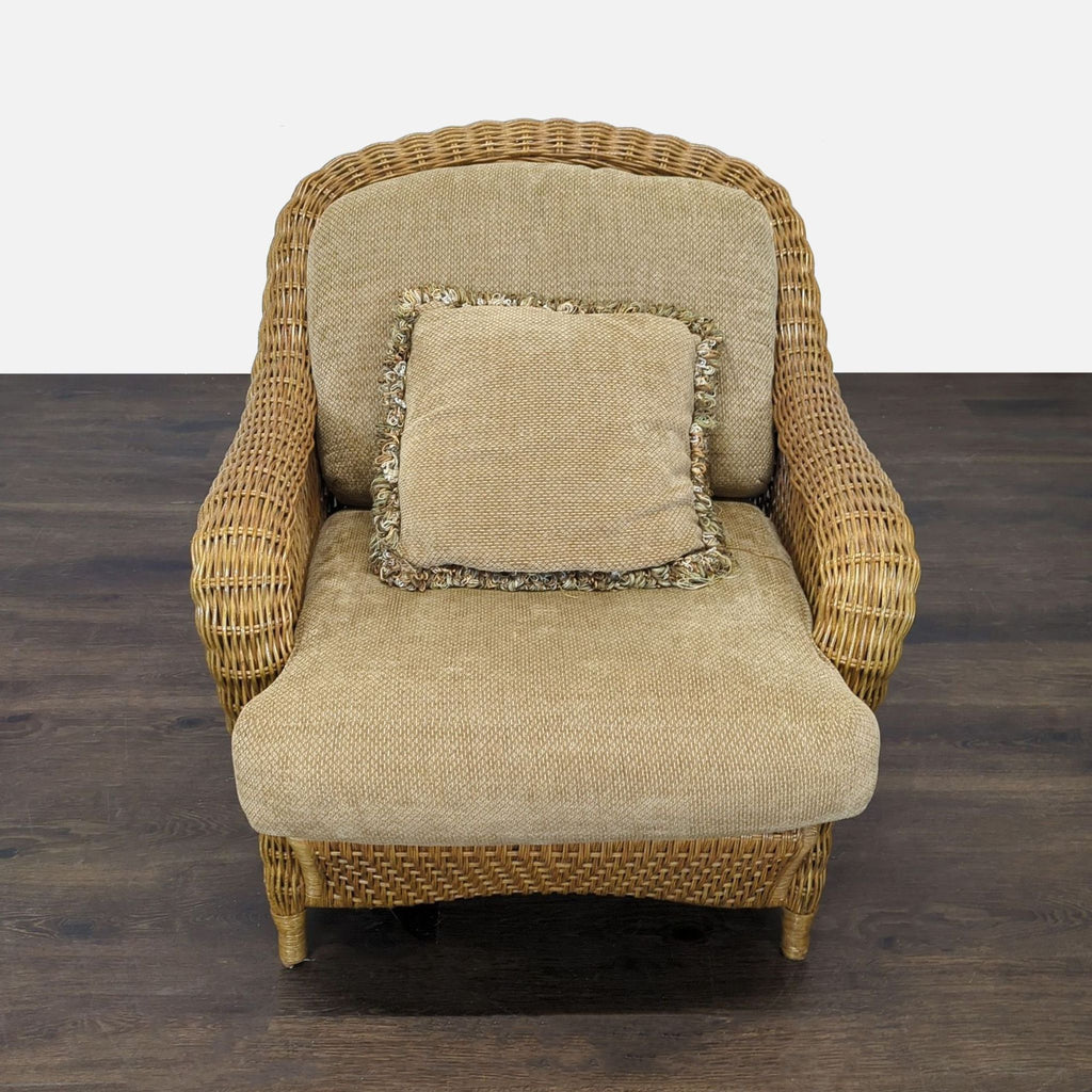 Lane Venture Wicker Lounge Chair with Cushion and Decorative Pillow - Accepted Offer (52.23% discount)