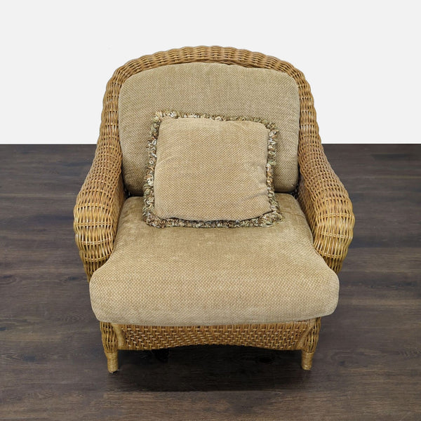Lane Venture Wicker Lounge Chair with Cushion and Decorative Pillow - Accepted Offer (52.23% discount)