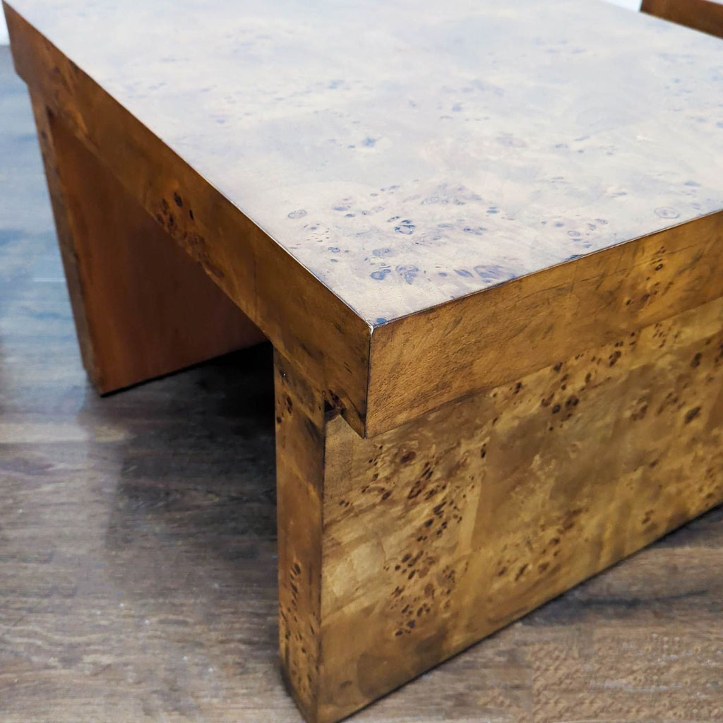 Frontgate Three-Piece Burlwood Veneer Coffee Table