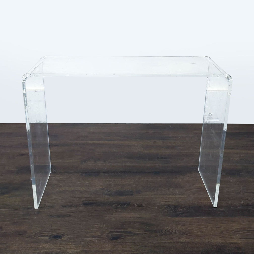 1. GarveeHome acrylic waterfall side table featuring a sleek, scratch-resistant and shatterproof design.  