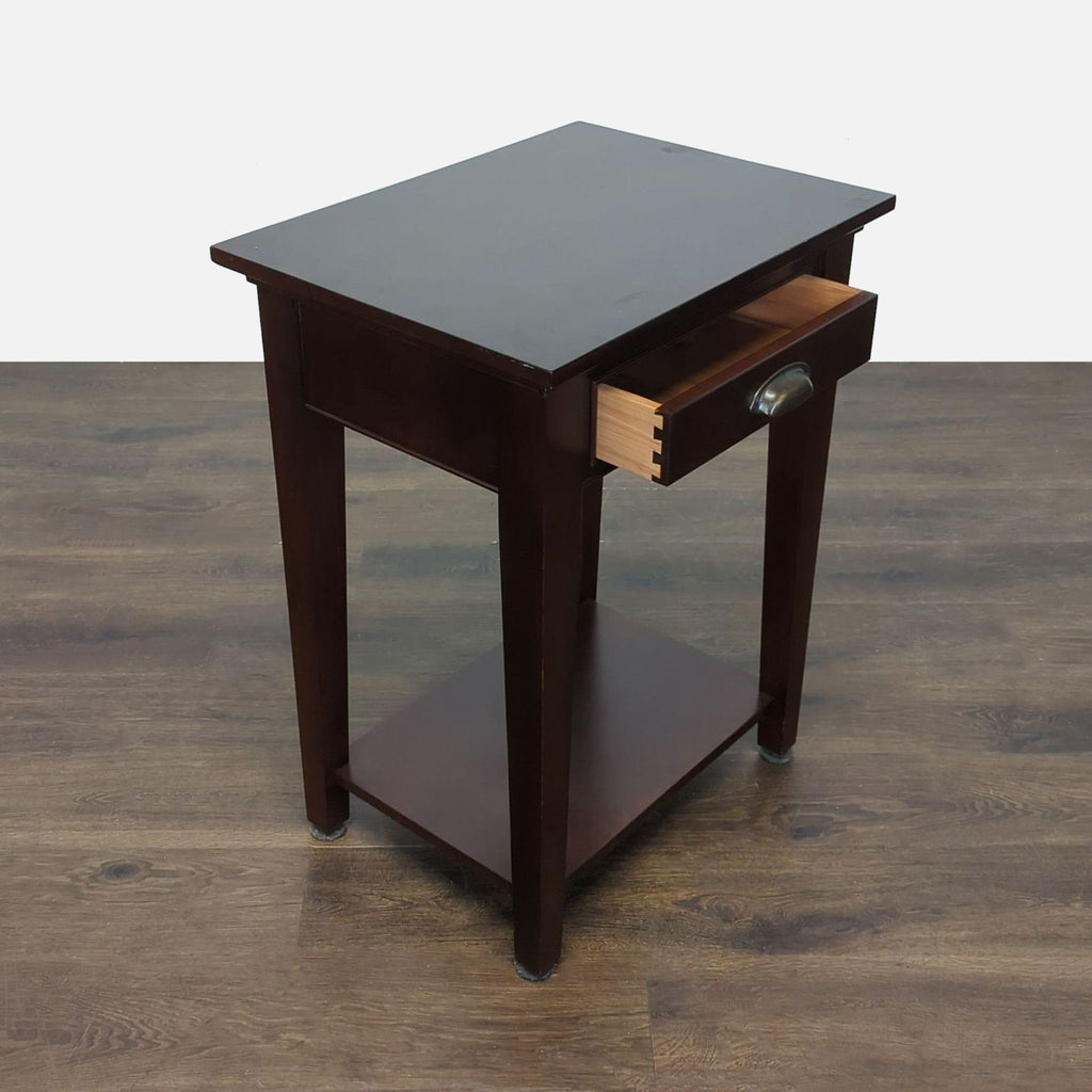 Pottery Barn One Drawer End Table with Shelf