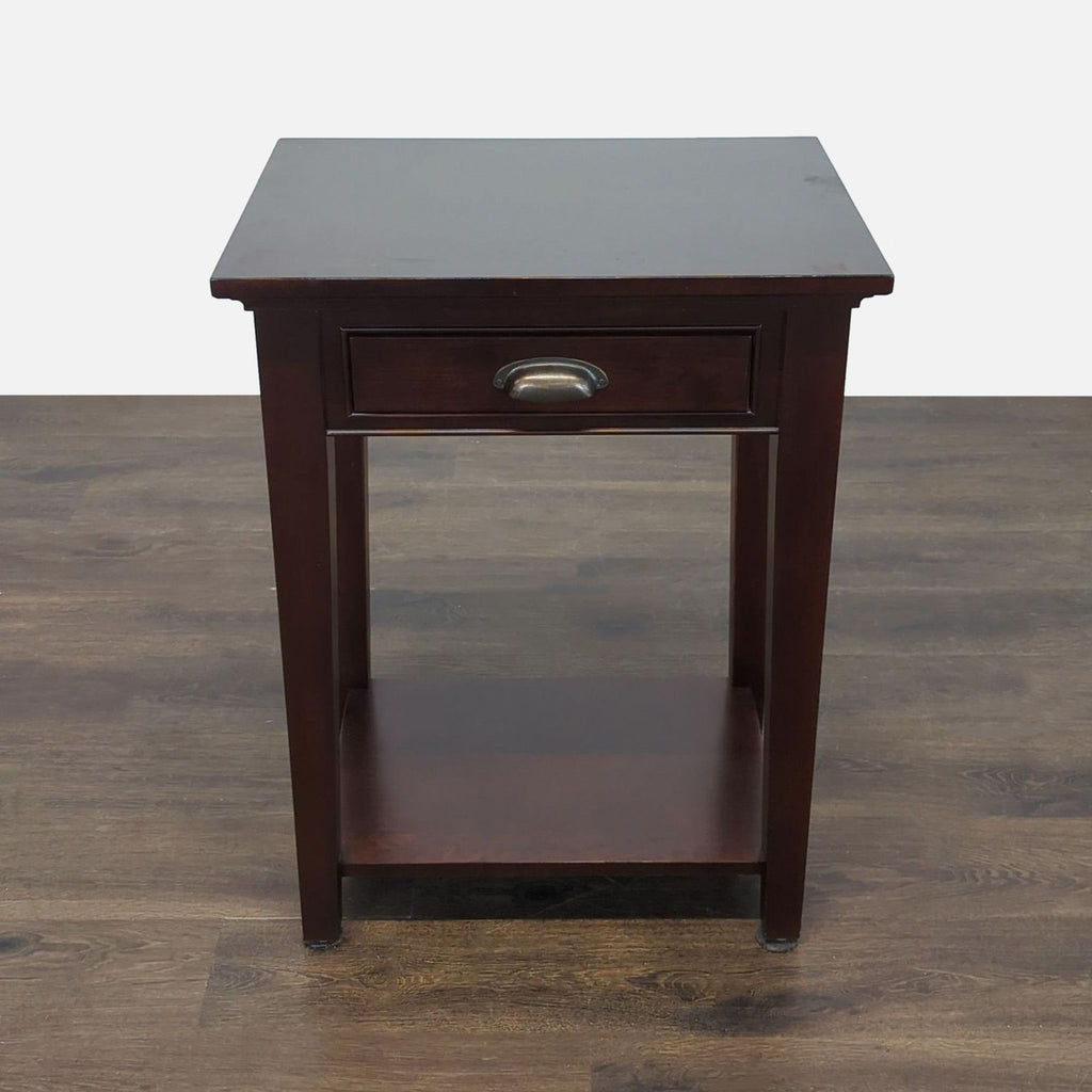 Pottery Barn One Drawer End Table with Shelf