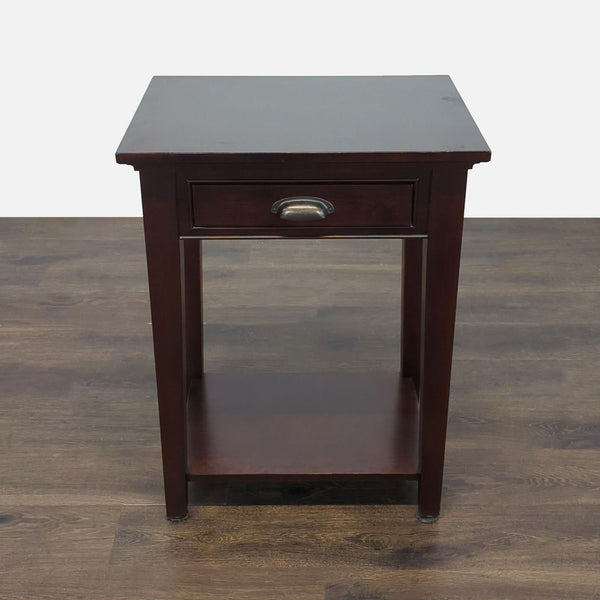Pottery Barn One Drawer End Table with Shelf