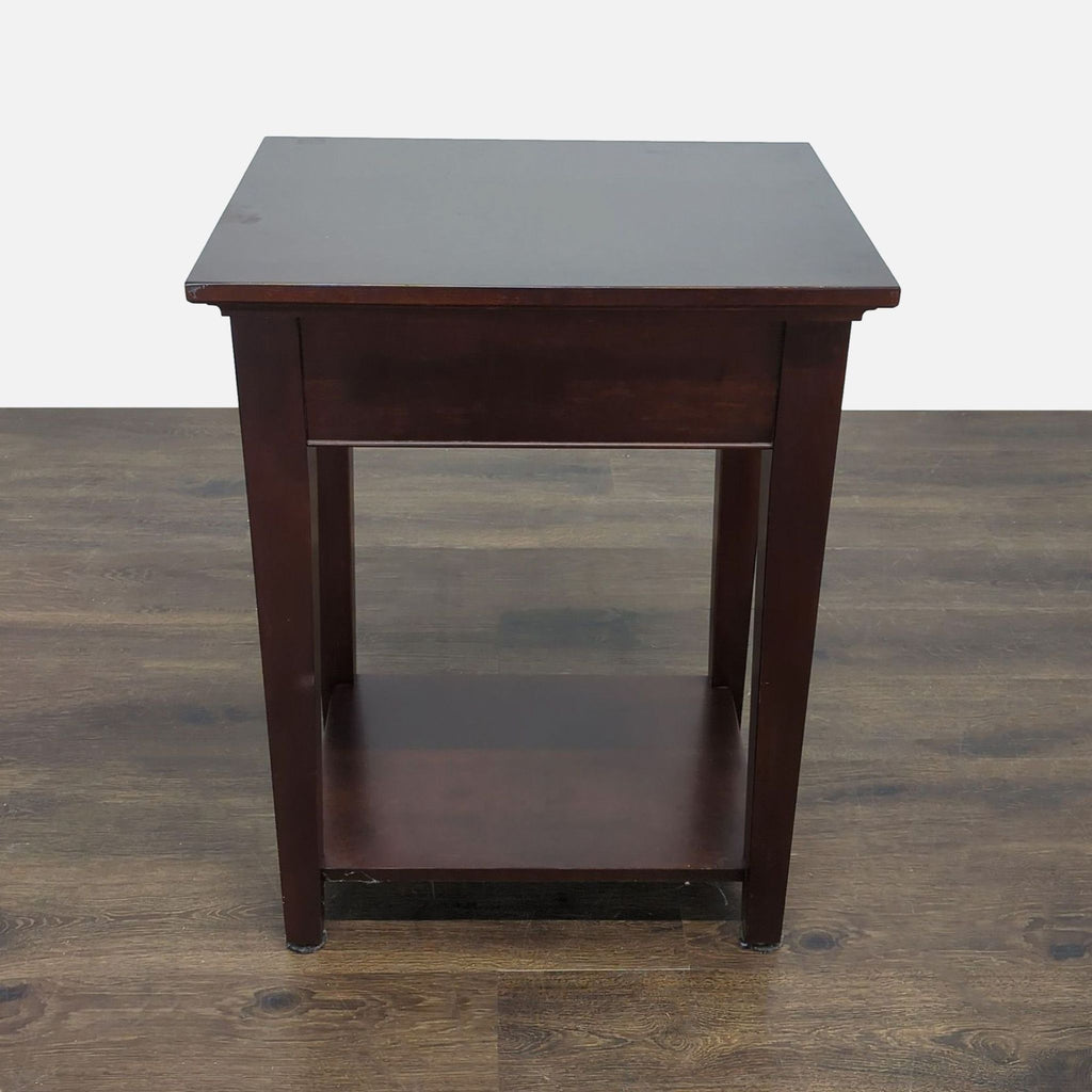 Pottery Barn One Drawer End Table with Shelf