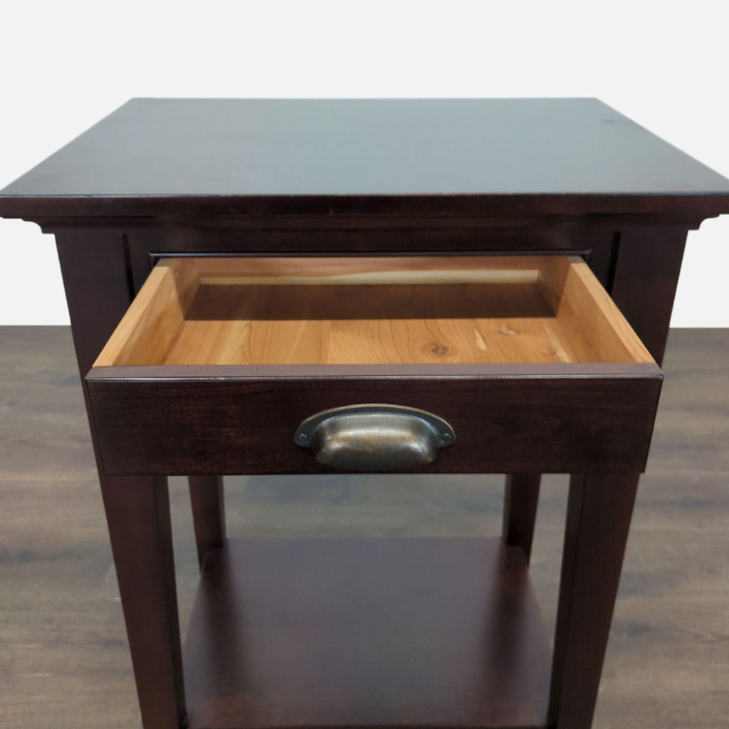 Pottery Barn One Drawer End Table with Shelf