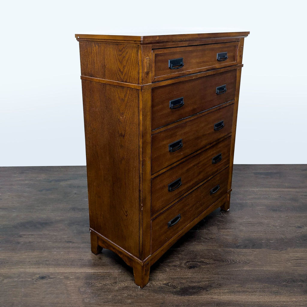 Ashley Furniture Cross Island 5-Drawer Wooden Dresser with Black Handles