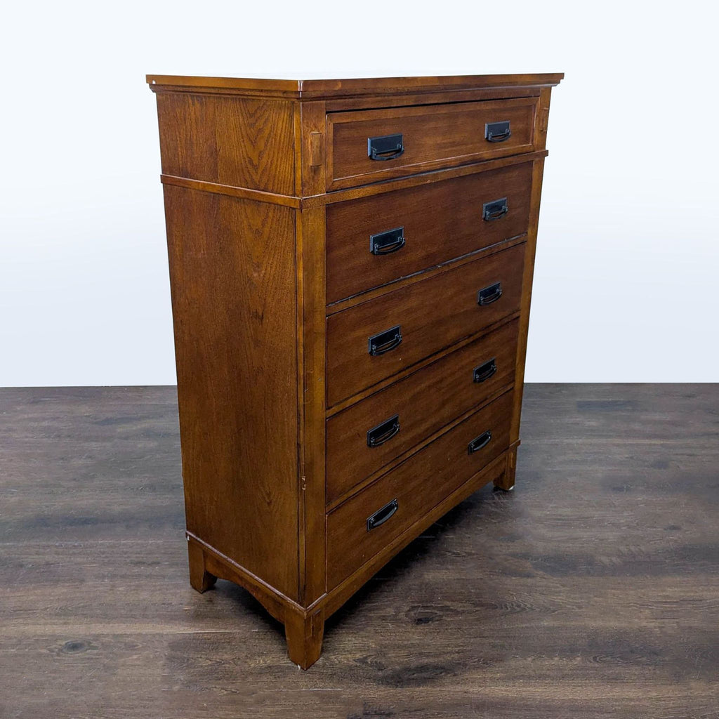 Ashley Furniture Cross Island 5-Drawer Wooden Dresser with Black Handles
