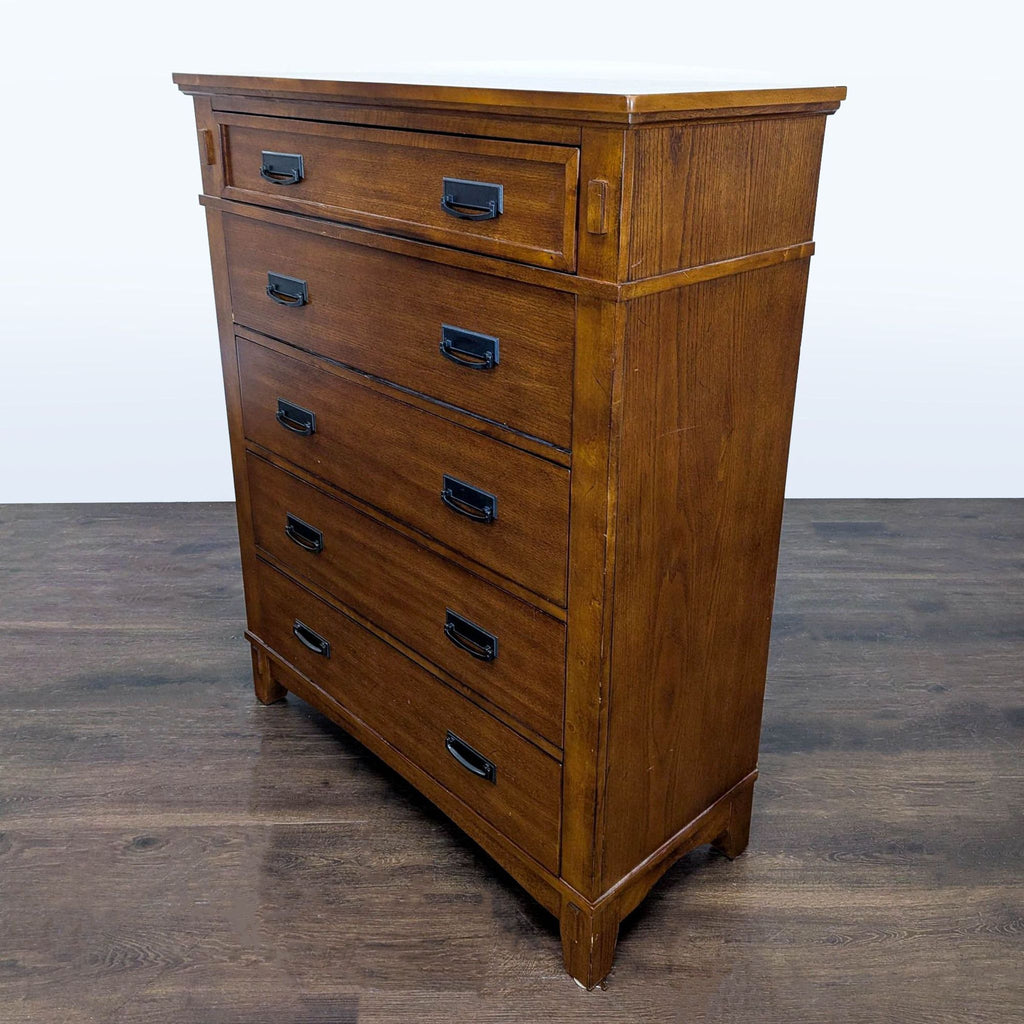 Ashley Furniture Cross Island 5-Drawer Wooden Dresser with Black Handles