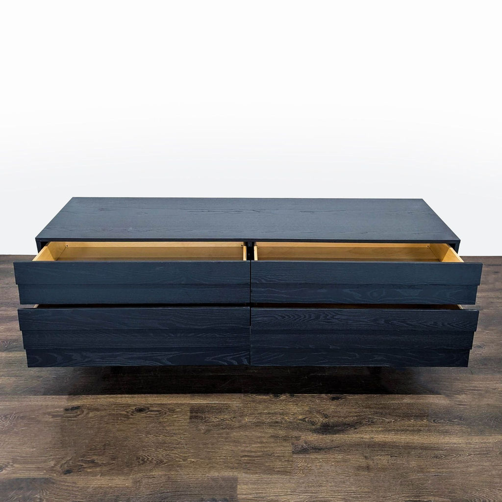 Blu Dot Lap Modern Black 6-Drawer Dresser with Sleek Horizontal Design