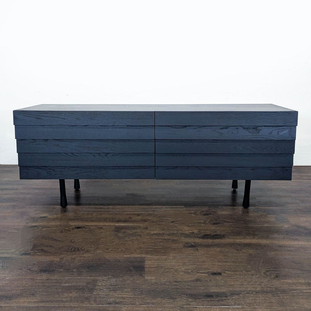 Blu Dot Lap Modern Black 6-Drawer Dresser with Sleek Horizontal Design