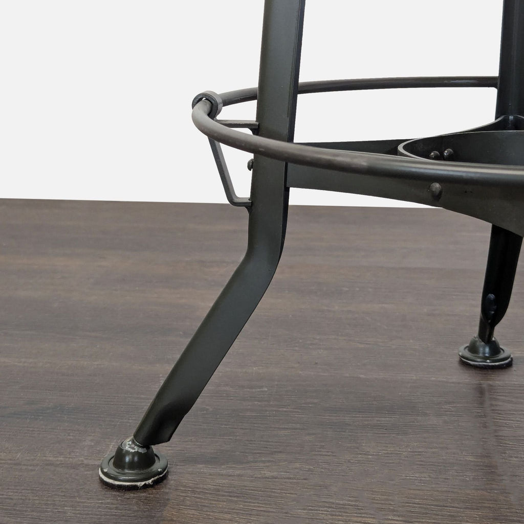 Taiga Furnishings Adjustable Height Bar Stool with Wood Seat