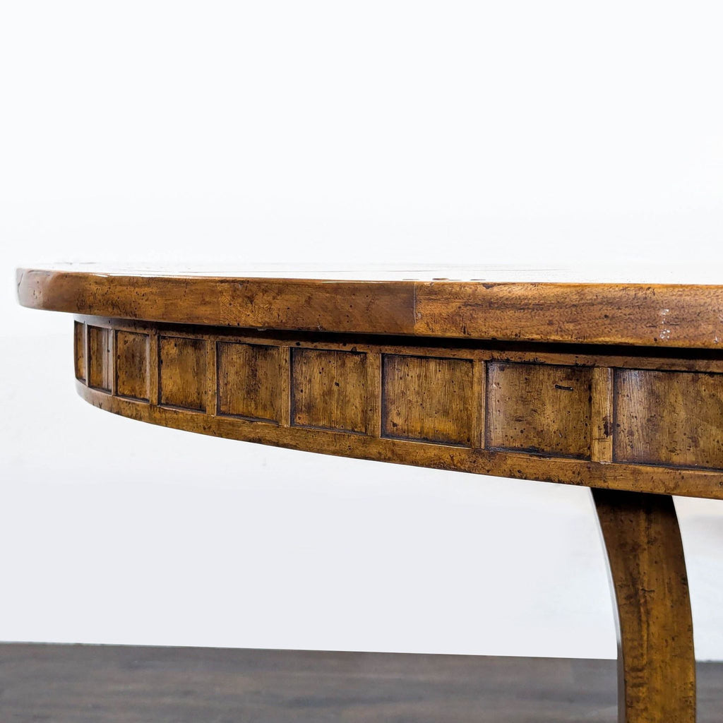 Sunburst Top Wood Dining Table