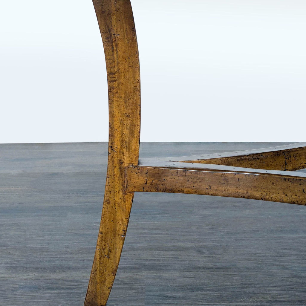 Sunburst Top Wood Dining Table