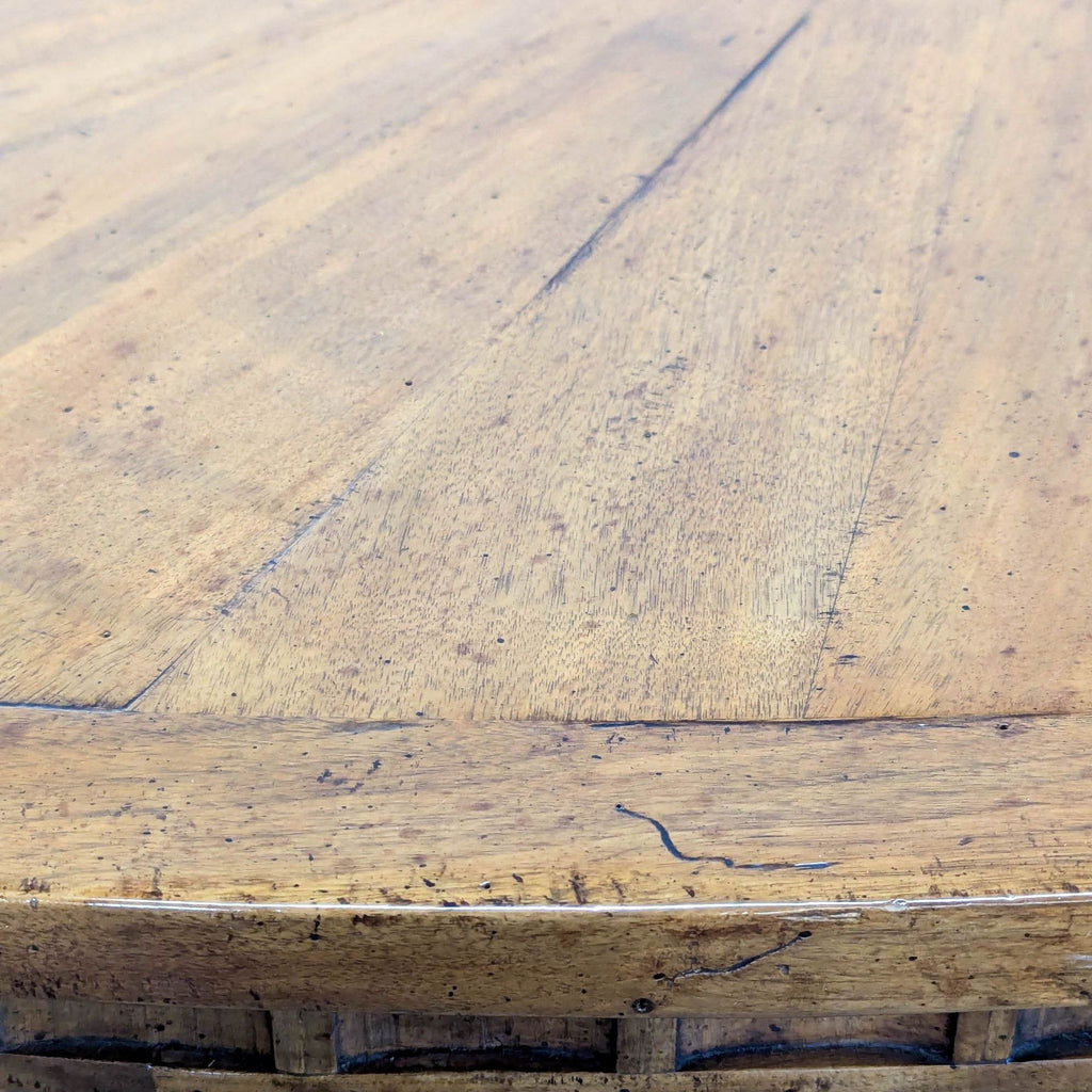 Sunburst Top Wood Dining Table