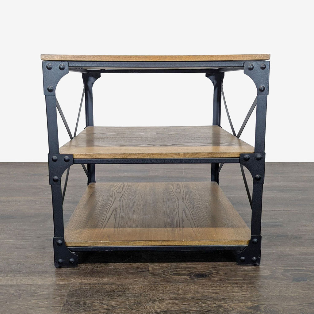 Metal & Wood Industrial Style End Table - Accepted Offer (30.00% discount)