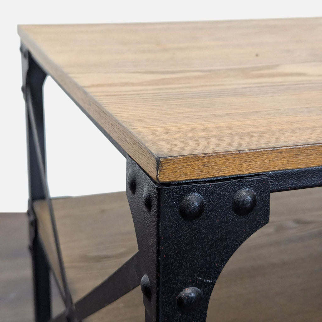Metal & Wood Industrial Style End Table - Accepted Offer (30.00% discount)