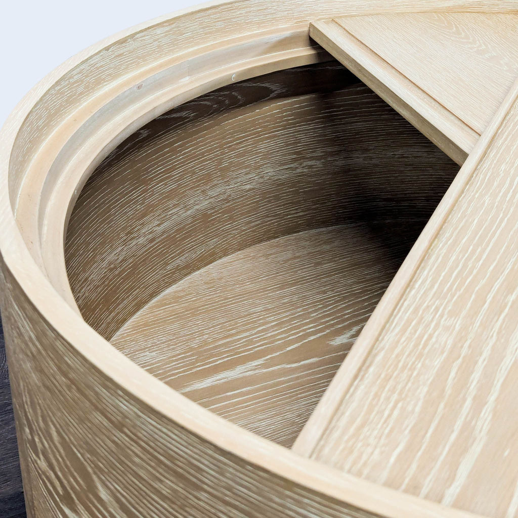 West Elm Volume Round Storage Drum Coffee Table