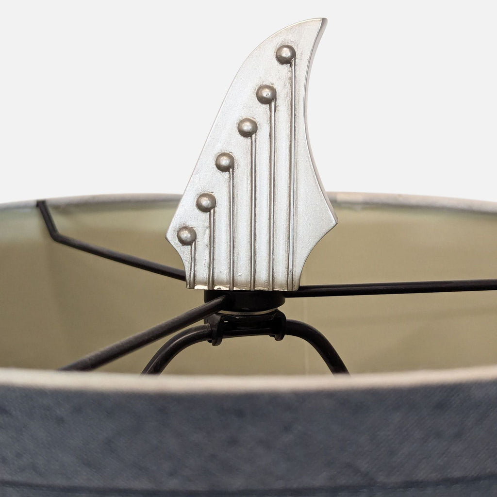 Pottery Barn Kids Electric Guitar Table Lamp with Grey Shade