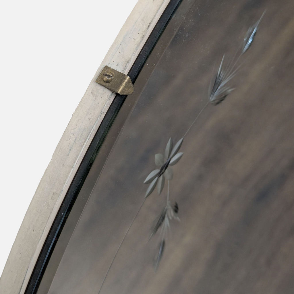 Vintage Etched Frameless Mirror