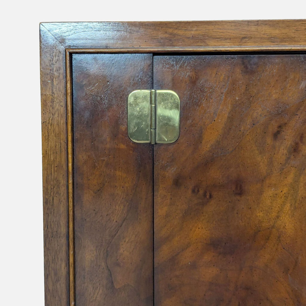 Drexel Heritage Dynasty Burl Walnut Asian-Inspired Credenza